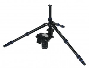 The center column on this tripod is underslung, allowing the camera to get very close to ground level.