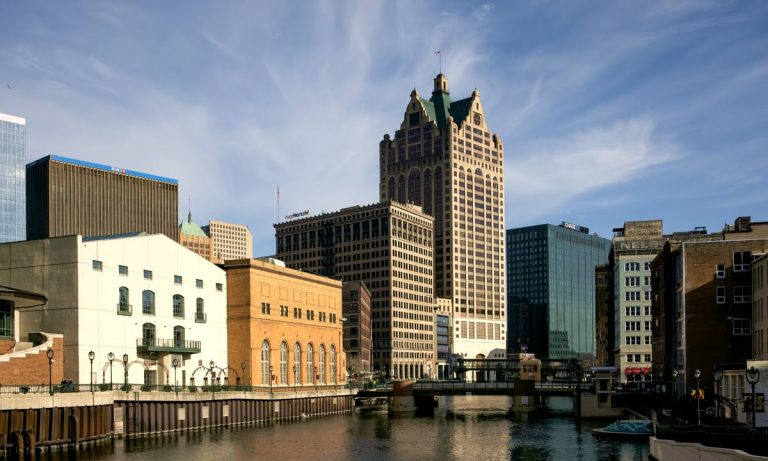 The Milwaukee River downtown